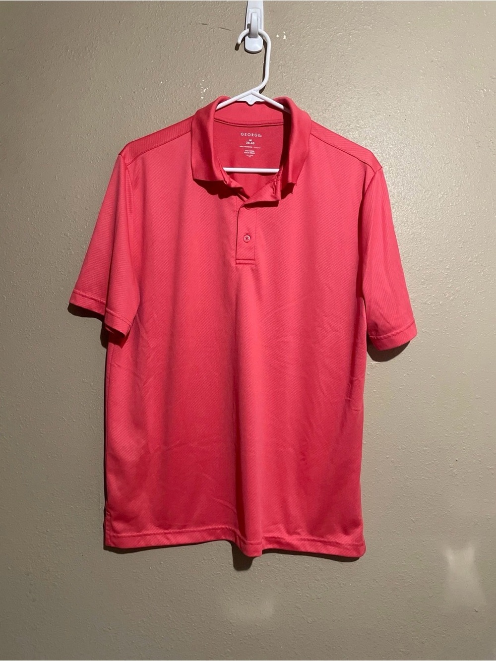 George Pink Short Sleeve Polo Shirt Men’s M